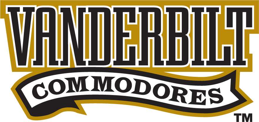 Vanderbilt Commodores 1999-2004 Wordmark Logo diy DTF decal sticker